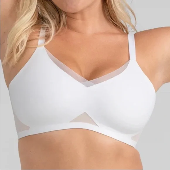Honeylove CrossOver Bra Bundle 1 in Astral White and 1 in Black size L 38 B/C